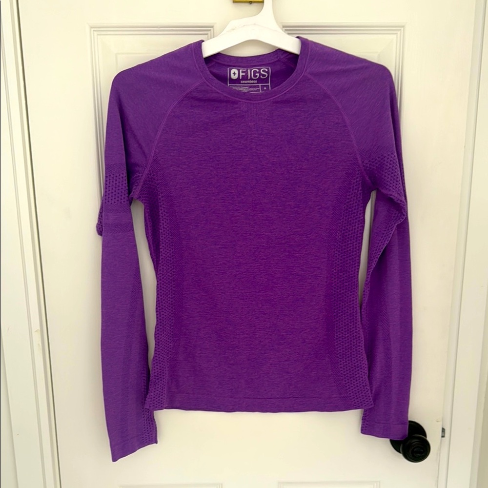 Figs Purple Long Sleeve Fitted Salta purple size s